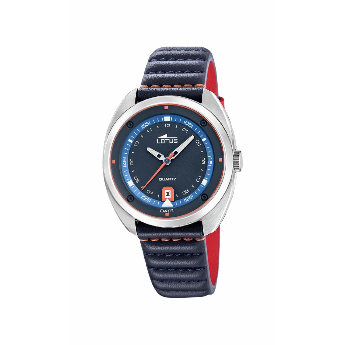 Reloj Lotus Pulse Collection Hombre Piel Azul / Rojo 19096/1
