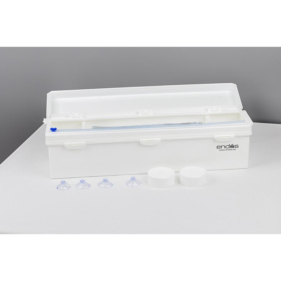 Dispensador de Película Plástica y Papel Aluminio en Polipropileno Blanco – Práctico y Duradero para Cocina