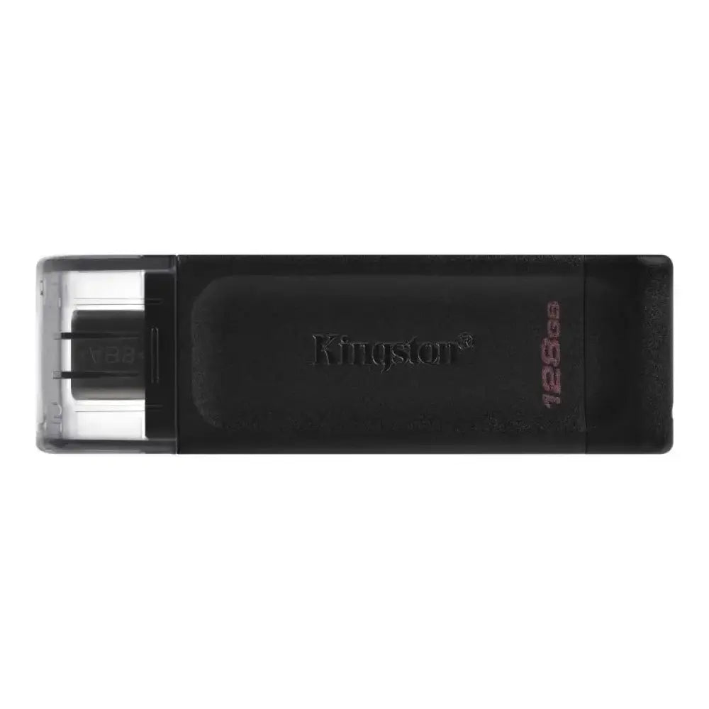 Kingston - Pendrive DataTraveler DT70 128 GB con interfaz USB Tipo C 3.2 Gen 1 (3.1 Gen 1), compatible con Windows 11/10, macOS, Linux y Chrome OS, diseño compacto con tapa y color negro
