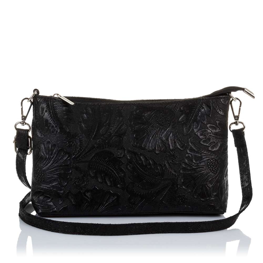 Firenze Artegiani. Martia Bolso bandolera Mujer.Piel auténtica Gamuza Grabado Arabesco . Made in Italy. Vera Pelle Italiana.