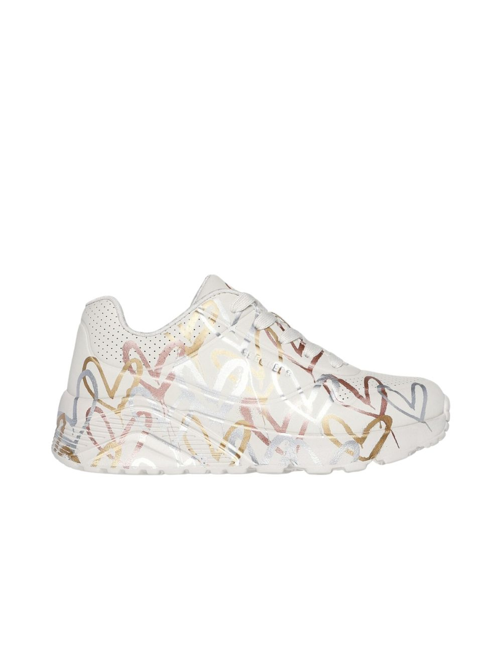 Zapatillas Skechers Uno Lite-metallic Love - Beige Para Niñas MKP