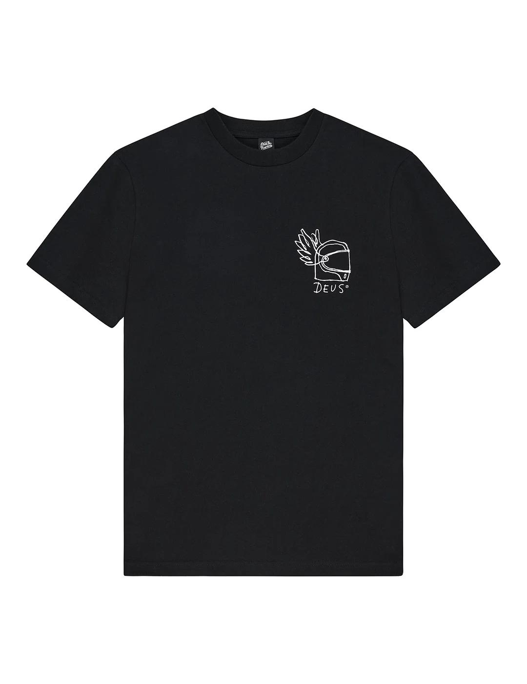 DEUS CAMISETA NEGRA HARAJUKU HELMET