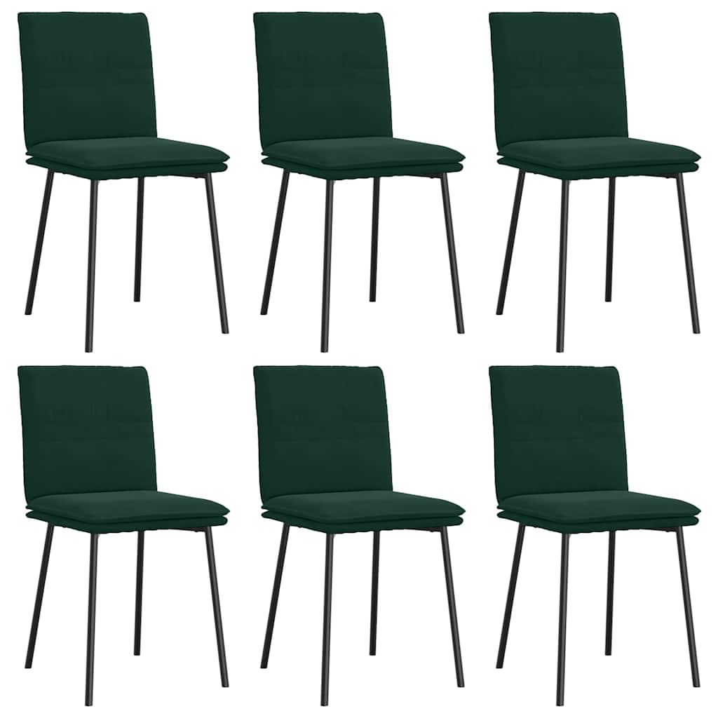 vidaXL Sillas de comedor giratorias 6 uds terciopelo  45 x 54 x 83 cm Multicolor
