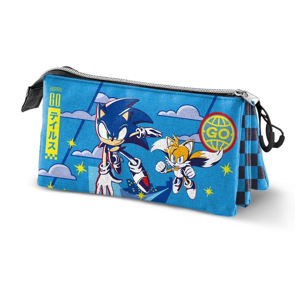 KARACTERMANIA ESTUCHE PORTATODO TRIPLE SONIC GO GO 8x23x11 Cms.