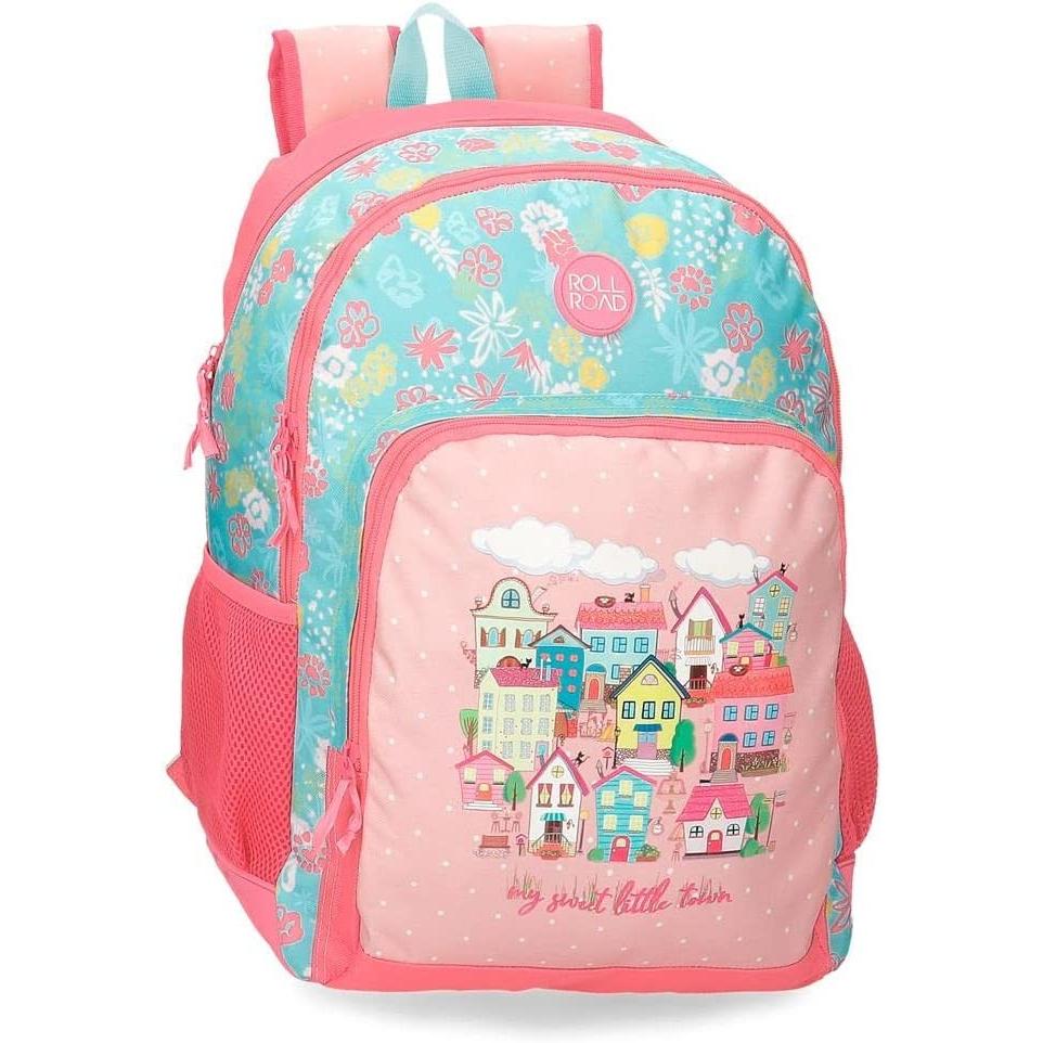 Stor Mochila Adaptable Roll Road My Little Town Doble Compartimento 33x44x17cm Producto Oficial Producto Escolar Para Niños y Niñas