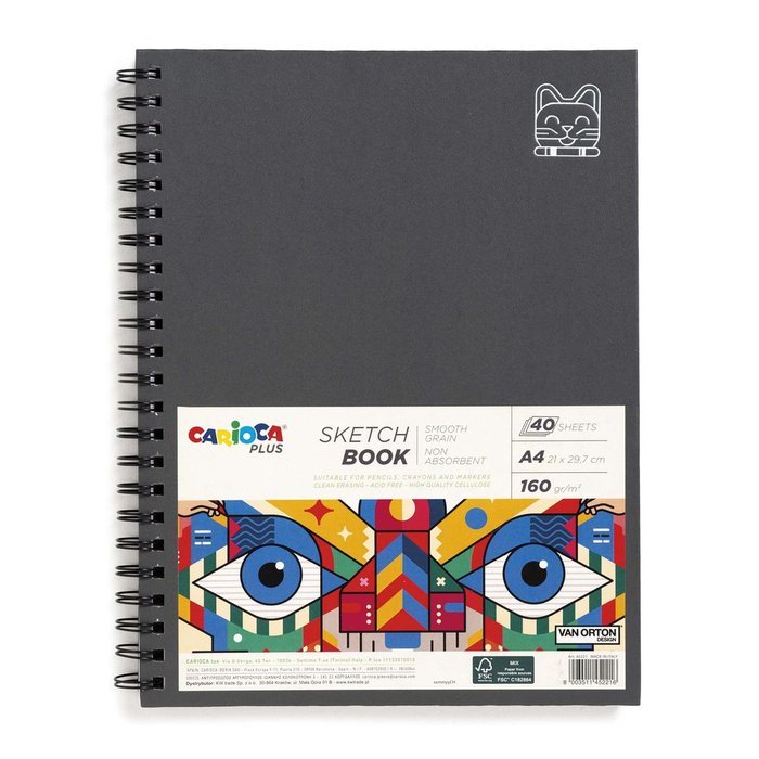 UNIVERSAL BLOC CARIOCA PLUS A4 40 HOJAS SKETCH BOOK FSC 160GR CARIOCA PLUS 24x30x1 Cms.