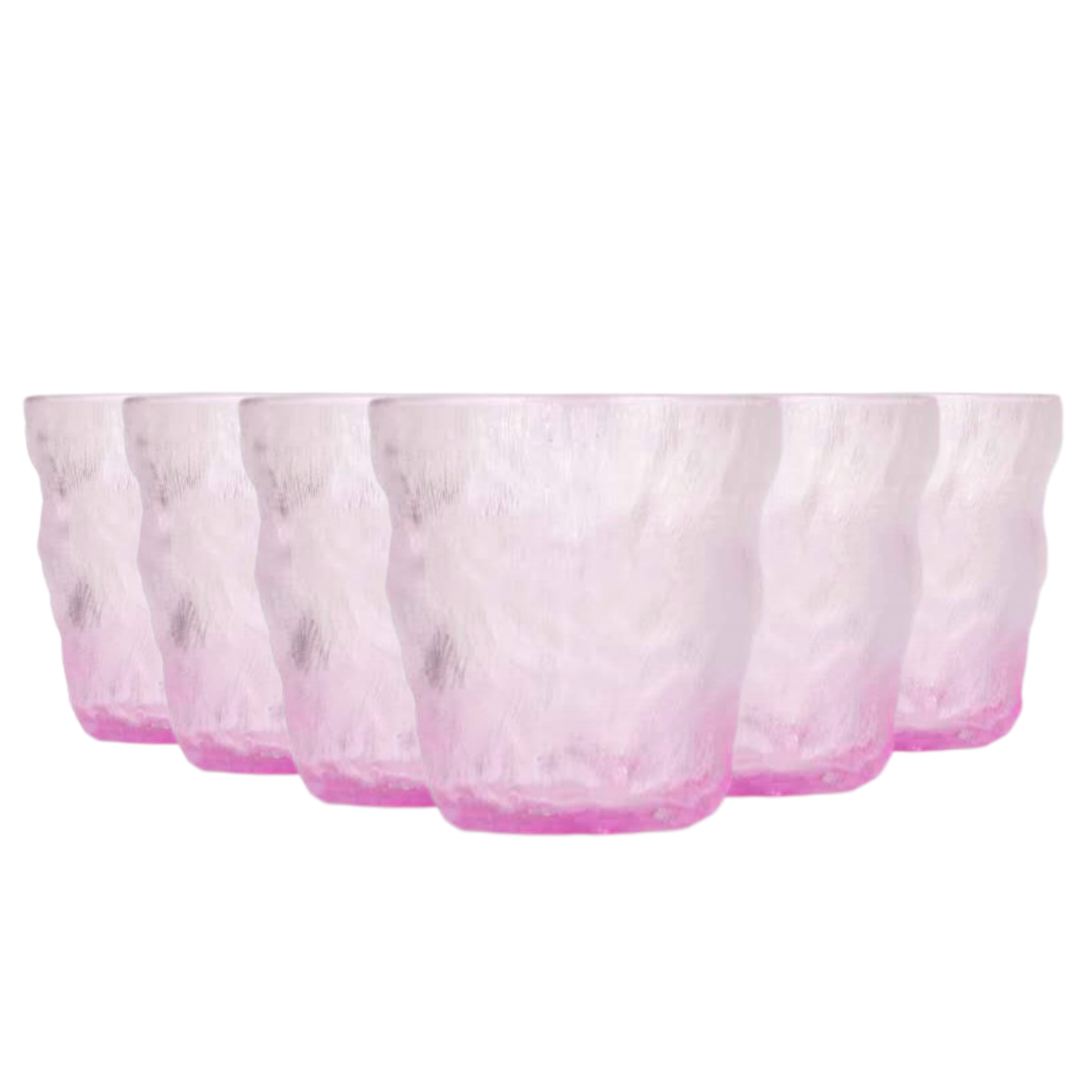 TRESV Set de 6 Vasos de Colores y Transparente de Cristal,  Productos de Vidrio - Apto para Uso Diario