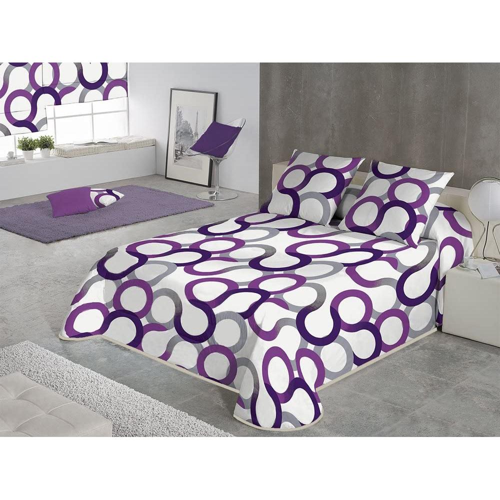 SABANALIA - Colcha Estampada Aros (Disponible en varios tamaños y colores) | Colcha ideal para primavera y verano | Producto ligero y decorativo