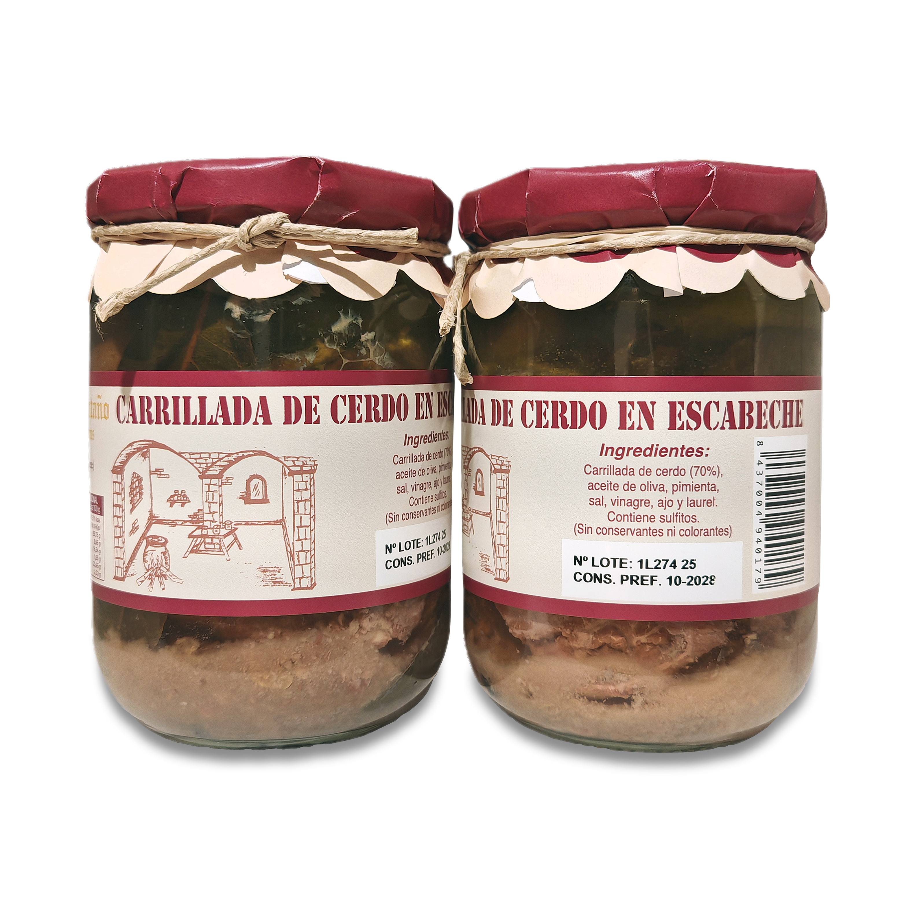 Carrillada de cerdo en escabeche de Escabeches Antaño (Pack de 2 unidades de 530gr)