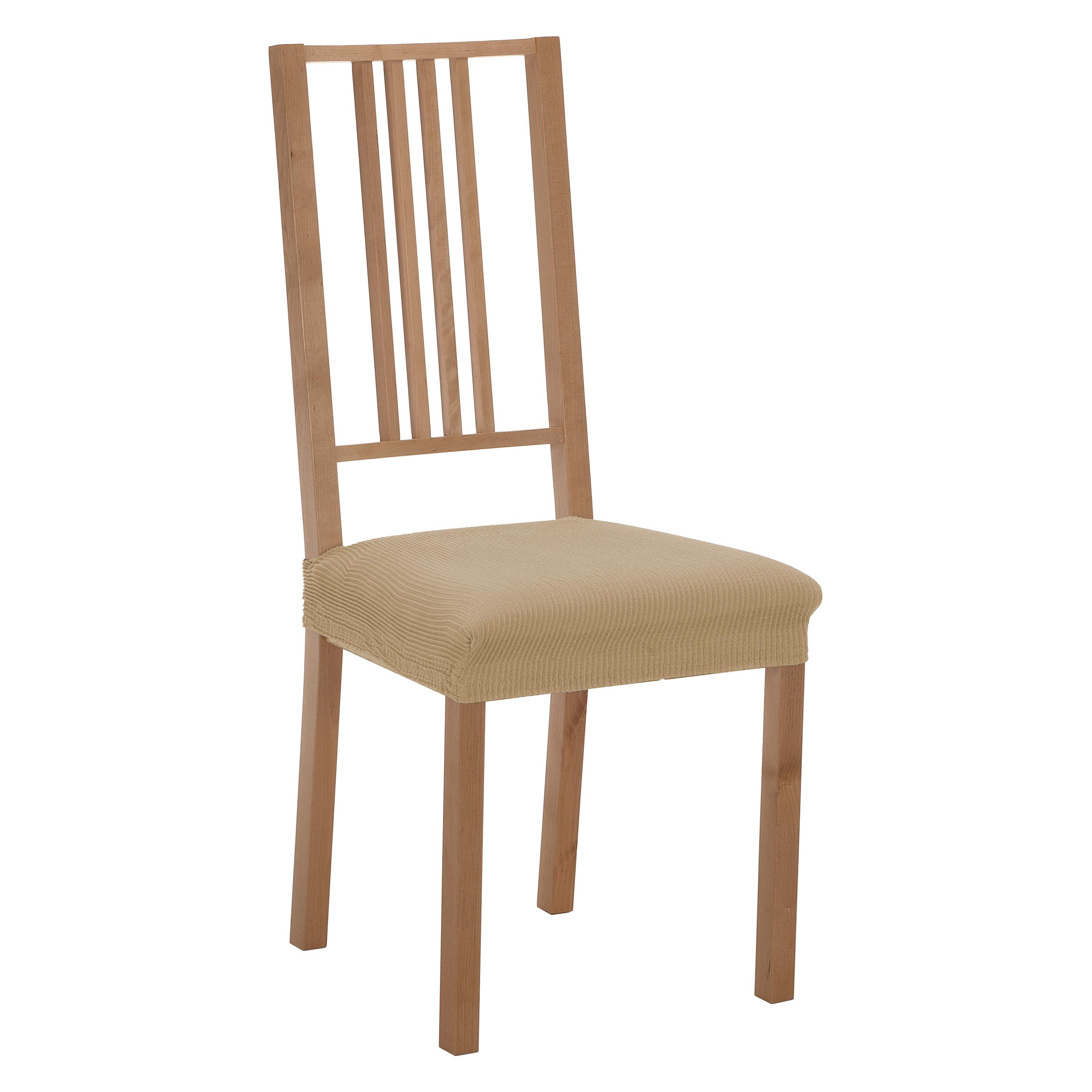 VALENTIA HOME Funda Silla Asiento/Respaldo Pack 2 Camelia | Protector Silla | Fundas Desmontables Lavables