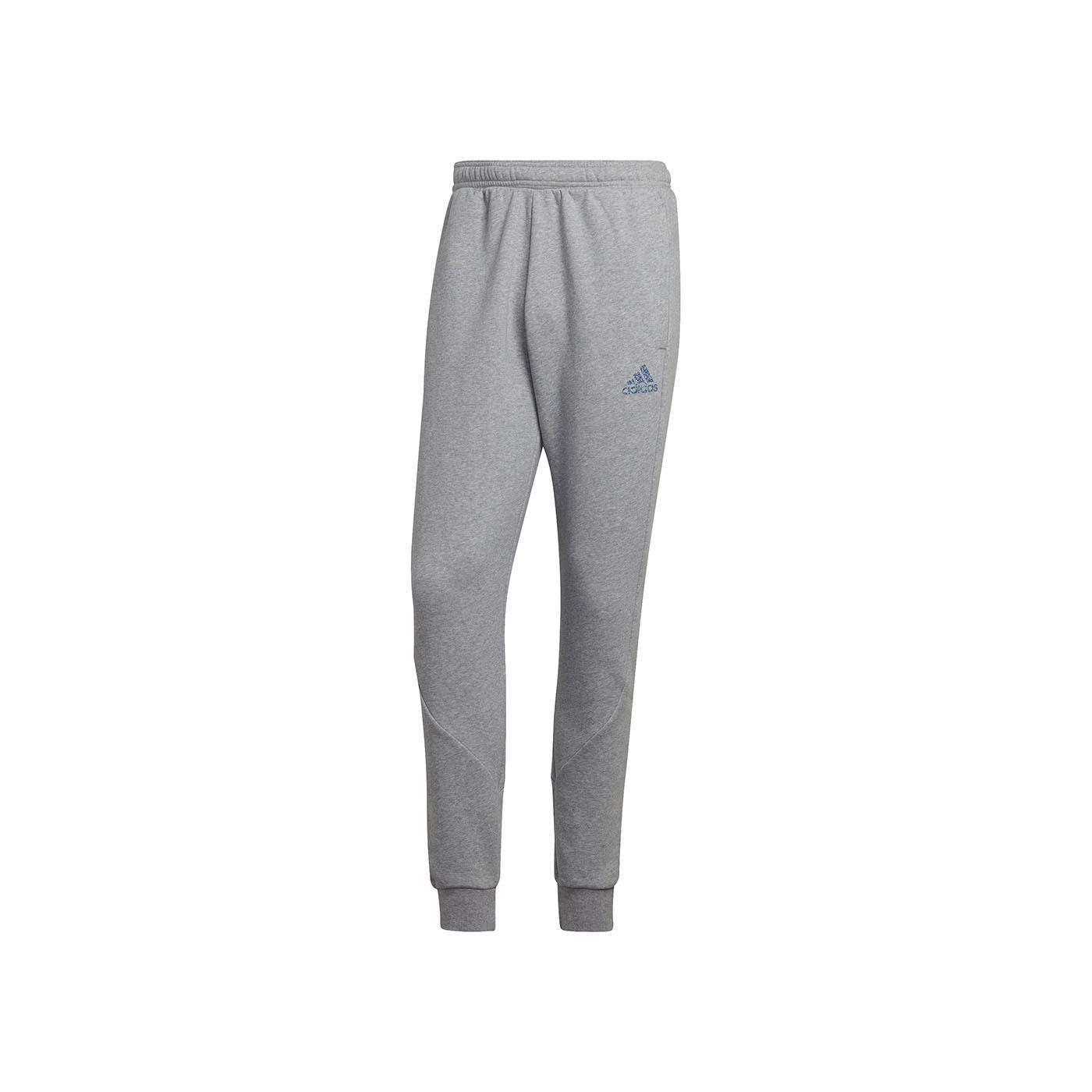 Adidas Pantalón Hombre Stadium Gris Corte Clásico Felpa Algodón Elástico