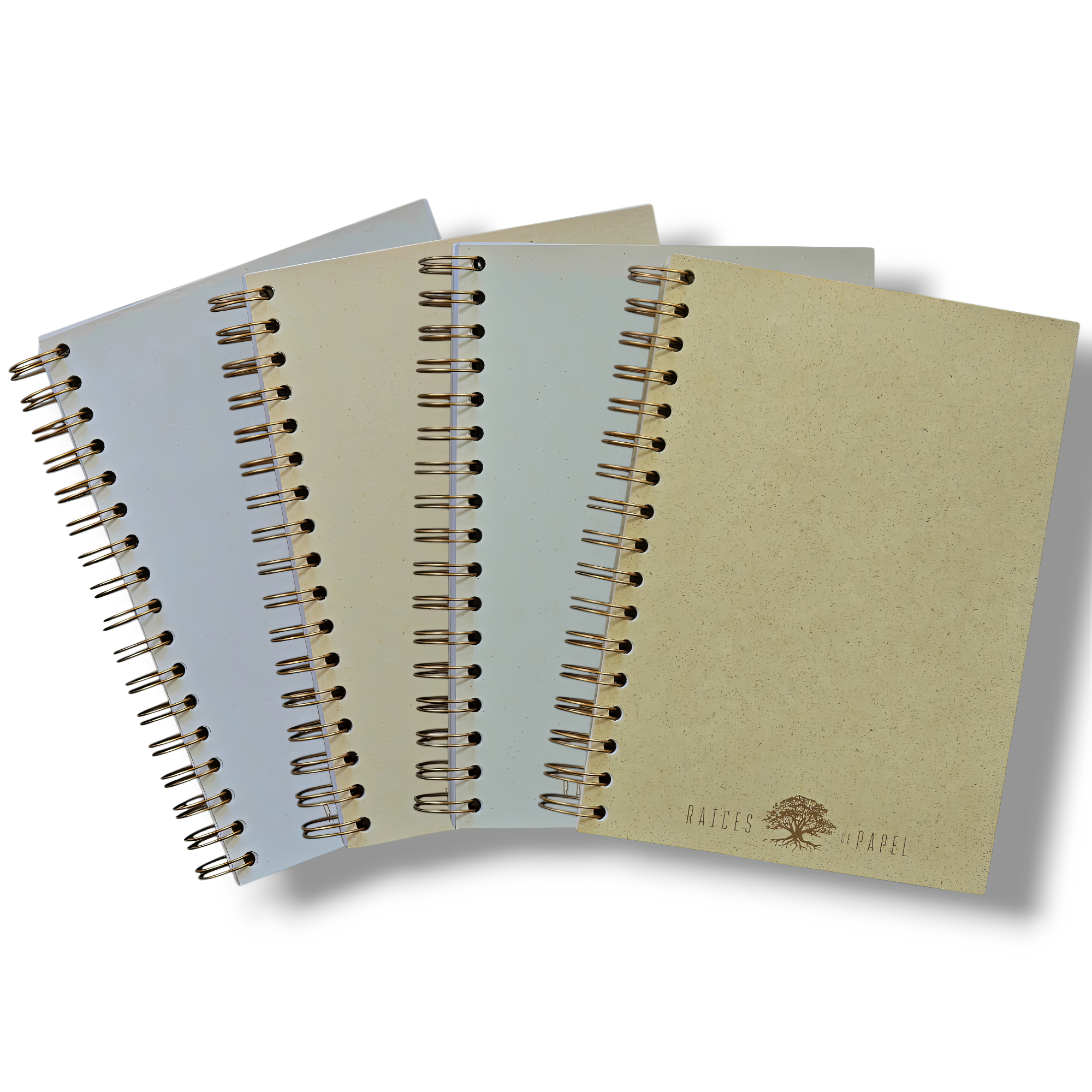 Cuaderno Ecológico Tapas Naturales A5+ 15.6 x 22 cm - Packs 1, 2, 3 y 4 unidades - 200 Páginas Papel Reciclado 100 g para el Interior - RAICES DE PAPEL,  Sostenible, Orgánico y Premium - Regalo Ecológico Perfecto para amantes de la naturaleza eco-friendly