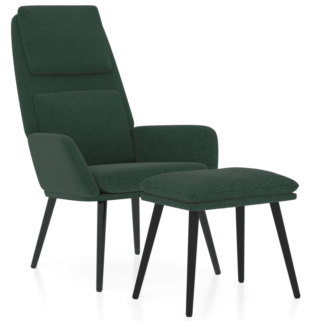 Vidaxl Sillón de Relax con Taburete Tela Gris Claro