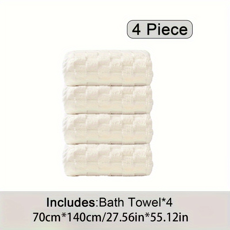 TK 4pcs Super Soft Luxury Bath Towel Set: Quick-Drying, Super Absorbent for Fitness, Spa, Sports, and Bathroom Essentials