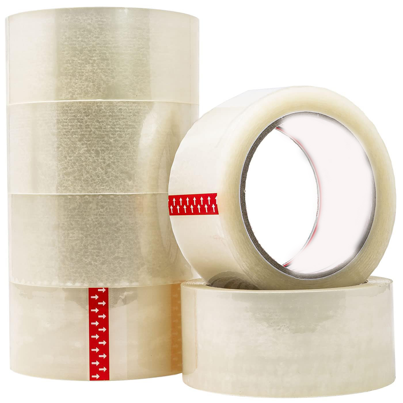 Cinta Adhesiva Transparente o Marron, Cinta Embalaje Cinta Adhesiva para Embalar Paquetes y Cajas de Envio, Cinta de Embalar de Alta Resistencia, Precinto para Embalar Caja para Mudanza, para Envíos, Sellado de Cajas de Paquetes,