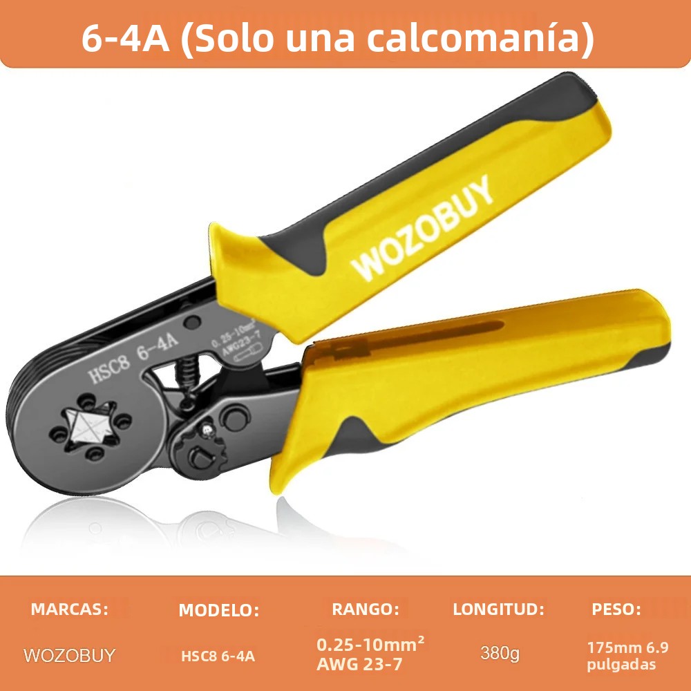 TK Kit De Herramientas De Crimpado WOZOBUY Con Pinzas De Crimpado HSC8 6-6A/6-4A Y Terminales Tubulares 0.25-10 Mm² Para Electrónica