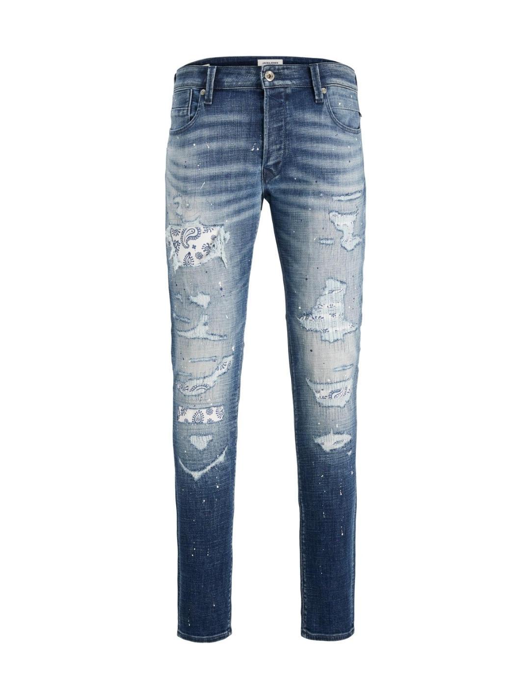 Jack & Jones Pantalón Vaquero Hombre Jack&Jones Glenn Azul Rotos