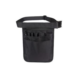 CA Bolsa de herramientas multifuncional para enfermeras, cinturón, portaherramientas, bolsa de almacenamiento para accesorios de enfermera, color negro, con cinturón ajustable para enfermeras y jardineros.