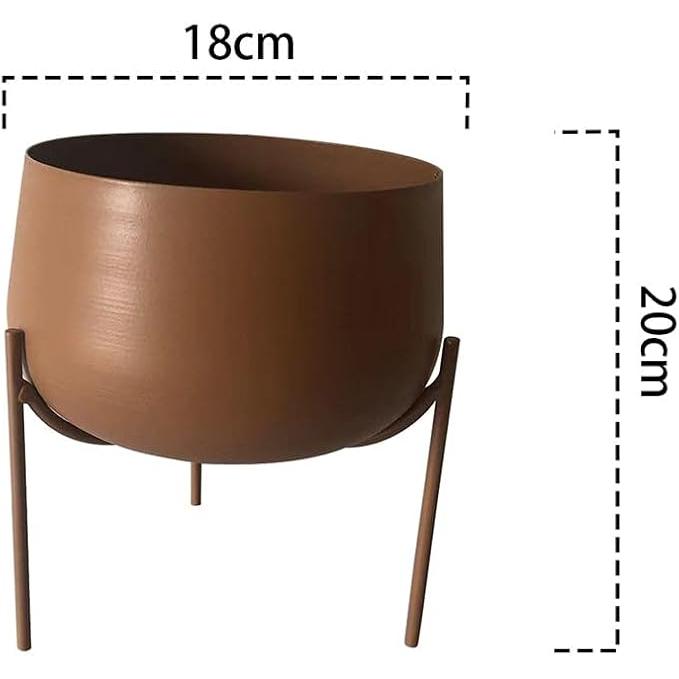 LIN HOME RS22104 Macetas De Hierro Forjado para Plantas, Resistentes, Exquisitas Y Delicadas, para Jardín, Hogar.