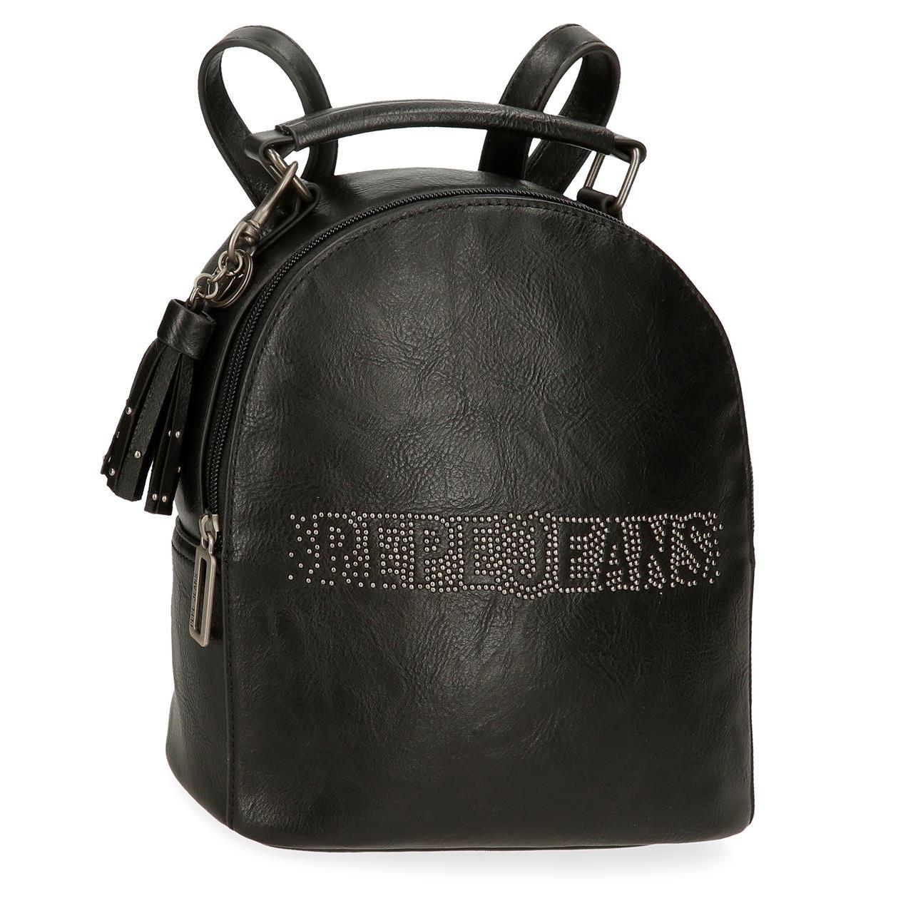 Mochila Pepe Jeans Bera 21x25x10 cm en Poliéster y PU - Estilo Urbano y Rebelde para Uso Diario o Viajes