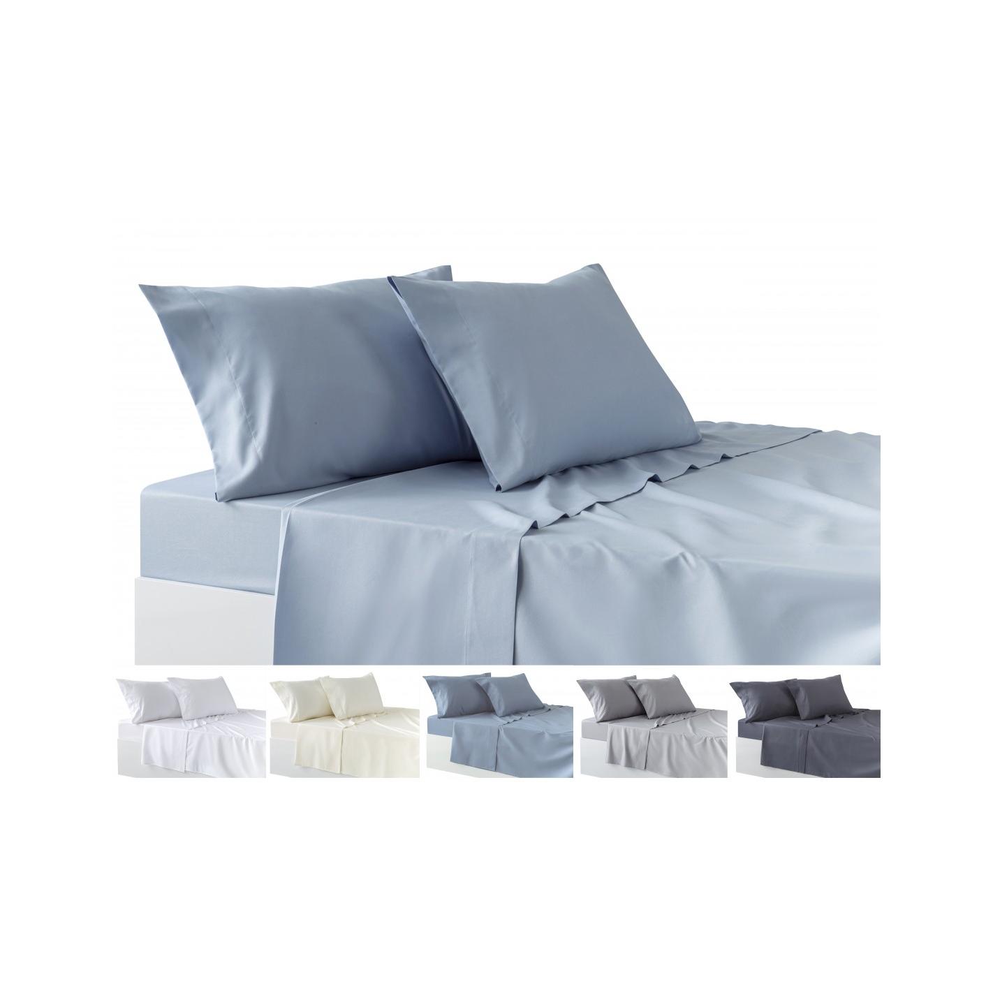 Todocama - Juego de Sábanas de 4 Piezas – Sábana Bajera Ajustable – Encimera - Dos Fundas de Almohada.
