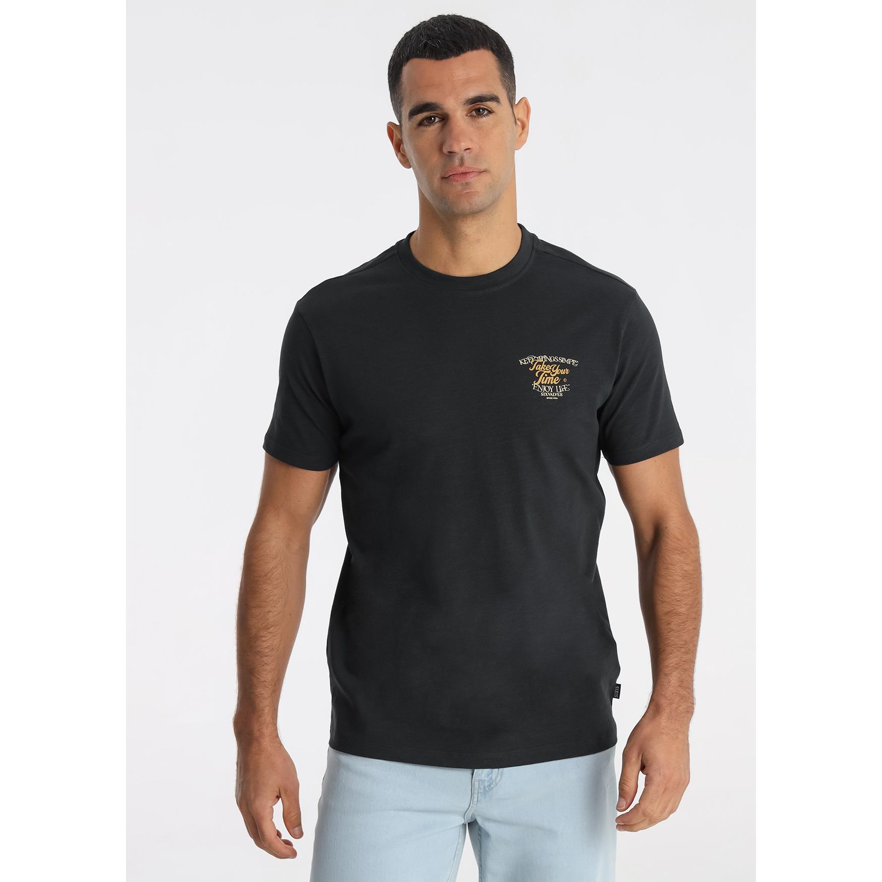 SIX VALVES - Camiseta Enjoy Life Negra