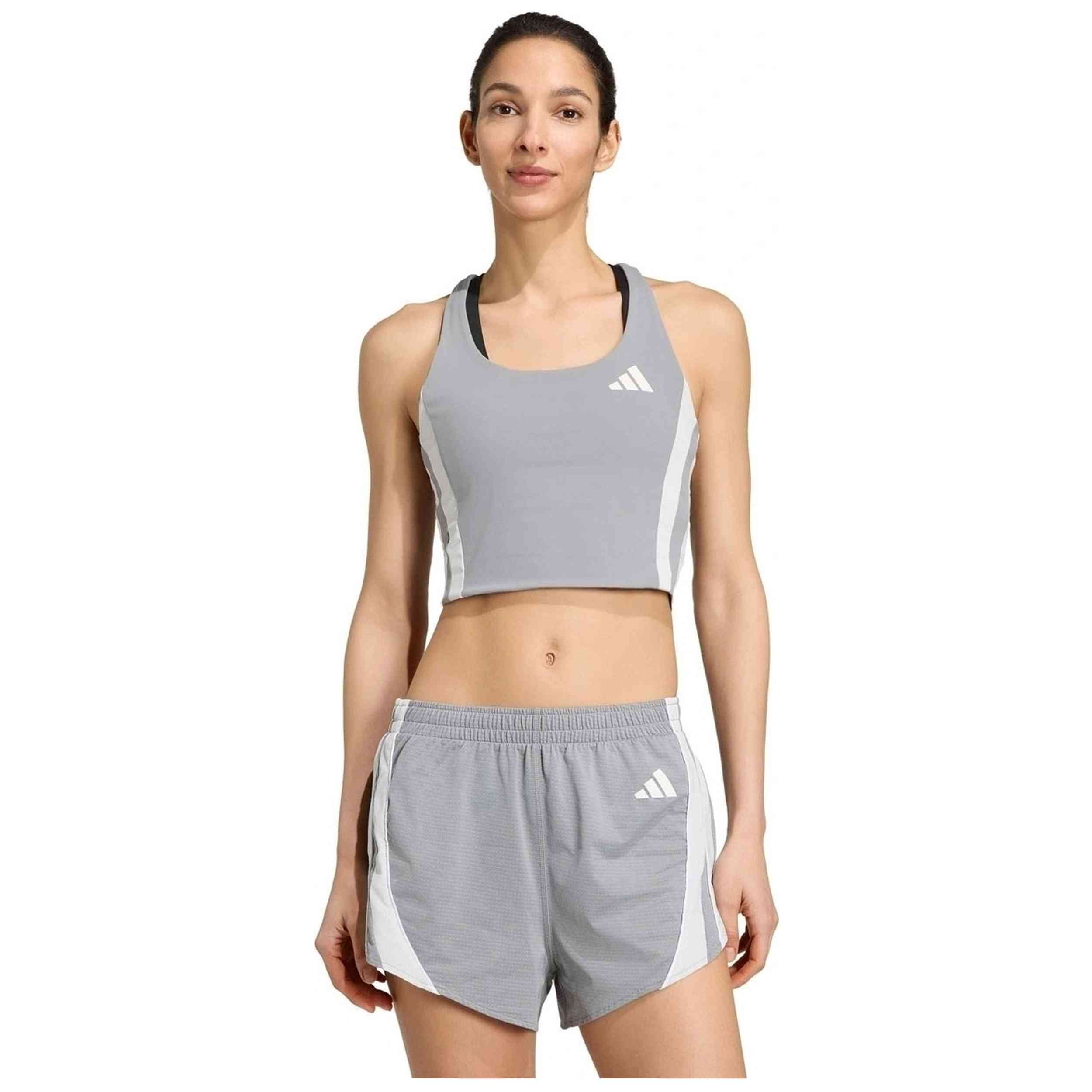 Top Adidas modelo Adizero Archive Running "Grey Three / Grey One" para Mujer en color Gris