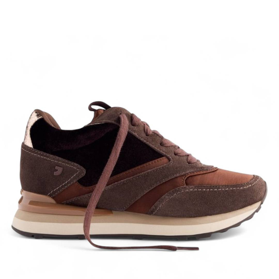 Zapatillas cuña Gioseppo landfall marrones con cuña interior