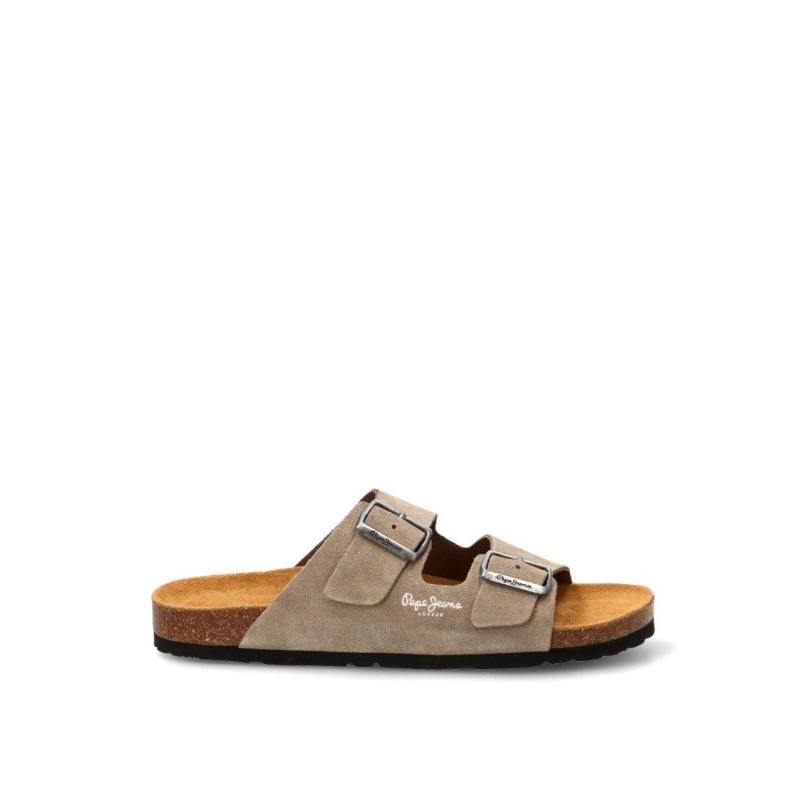 Sandalia Pepe Jeans - Hombre - Suela Plana - Modelo Pms90112 - Color Taupe
