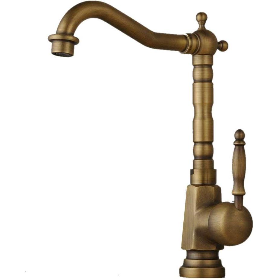 TK Grifo monomando para fregadero de cocina, grifo con cartucho de cerámica de latón, grifo con caño alto