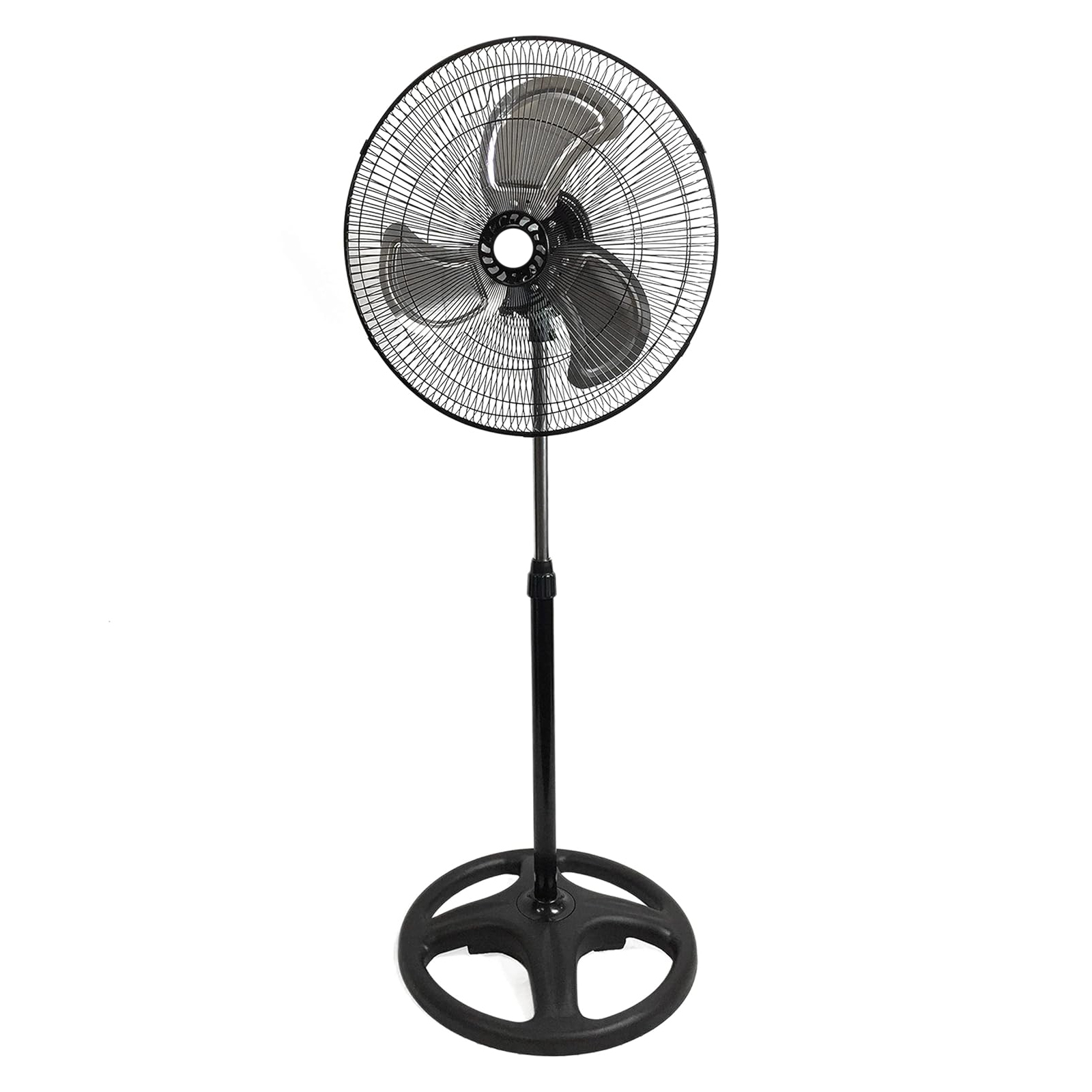Ventilador de pie 60/80w  Diametro 45cm, metálico aspa giratorio 3 velocidades, 130cm, 230v -80w, Función de Oscilación horizontal y Vertical, Ventilador de Aire Natural, Facil de montar - Verano - Remedio para el Calor, Resistente - Altura regulable -