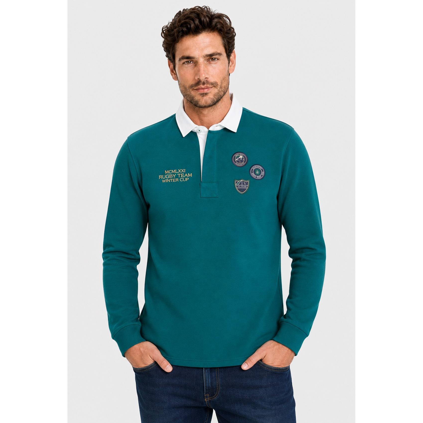 Rugby Valecuatro 3 escudos verde