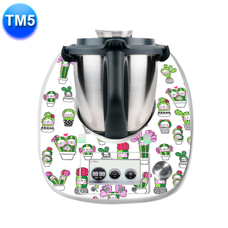 Apcym Vinilo Adhesivo Personalizado para Thermomix TM5 - Cactus de Alta Calidad y Duradero