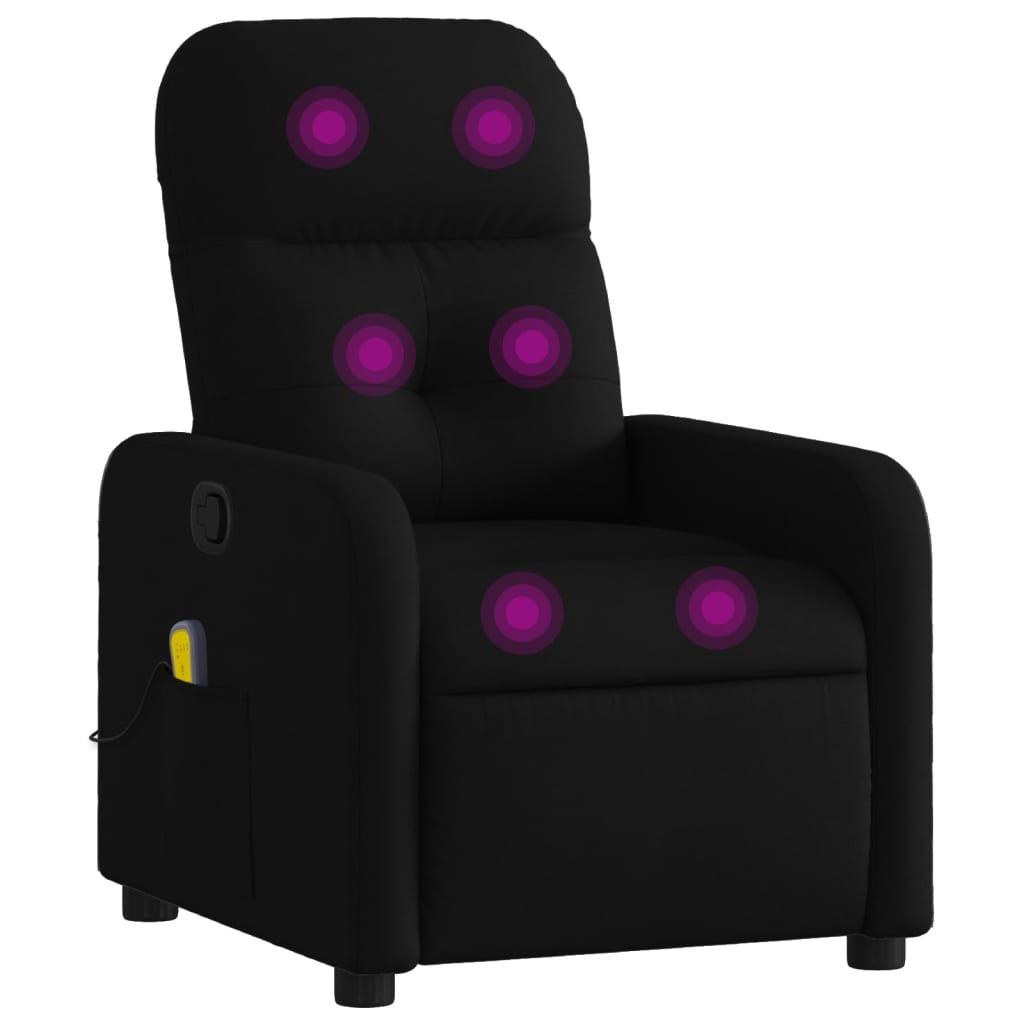 Vidaxl Sillón de Masaje Reclinable de Tela Gris Claro