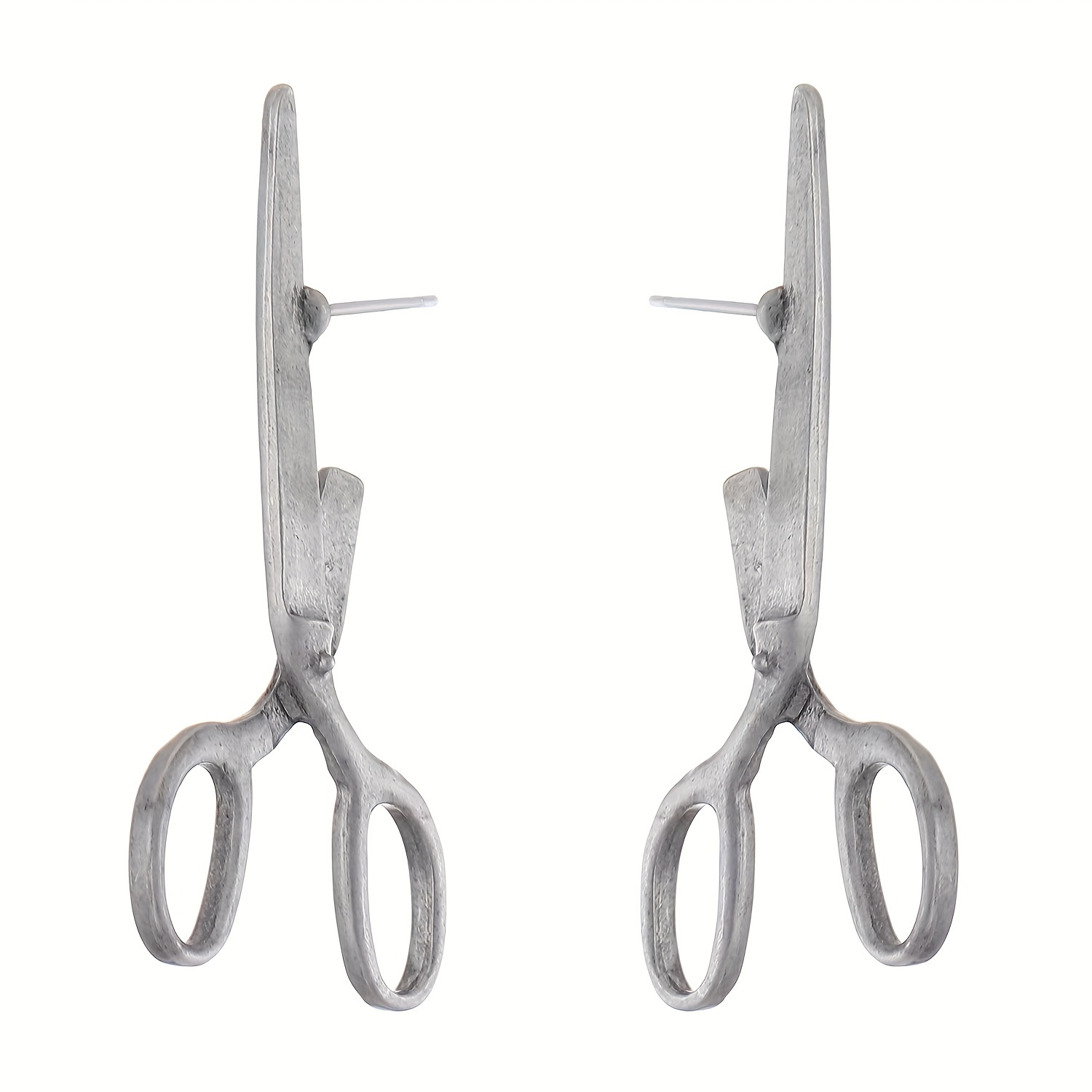 TK Creative Scissors Design Stud Earrings Alloy Jewelry Vintage Punk Style Personality Female Ear Ornaments