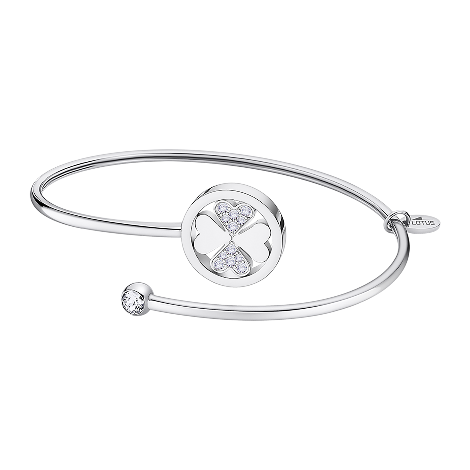 Pulsera rígida con Trébol de Cuatro Hojas Lotus Style - LS2169/2/1