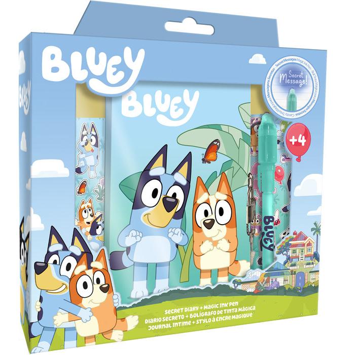 KIDS DIARIO CON BOLIGRAFO MAGICO BLUEY BLUEY