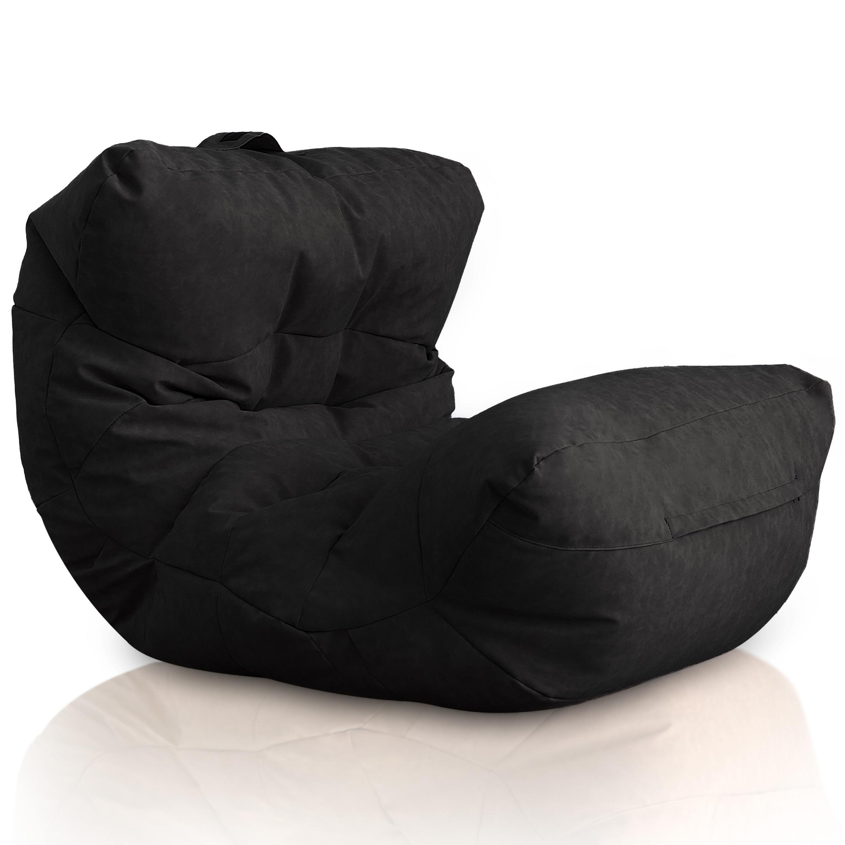Aiire Puff Salon de Lujo en Polipiel - Sofa Puf XXL Moderno de Diseño - Bean Bag Chair Gigante con Relleno Incluido para Adultos