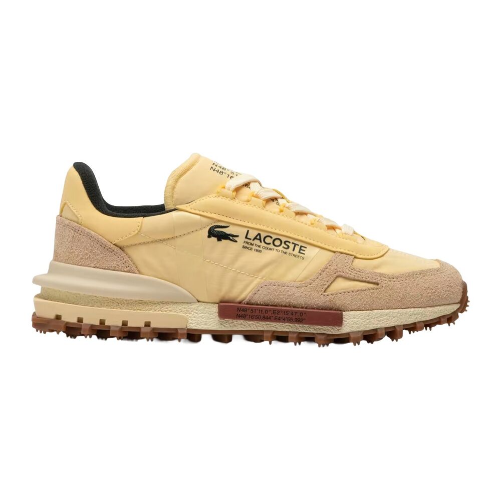 Zapatillas Amarillas Lacoste Elite Active Yellow Gum con Detalles de Estilo Retro