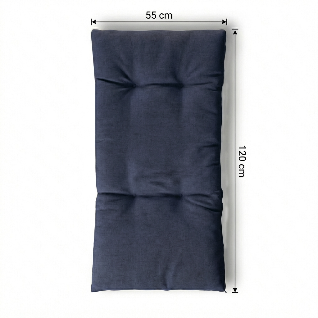 Easyspeed dos colores 120*55*6CM, hecho de 100% poliéster con relleno de fibra hueca, cuenta con sujeción elástica para evitar deslizamientos, ideal para uso en exteriores e interiores, proporcionando comodidad para sillas, tumbonas y muebles de jardín.