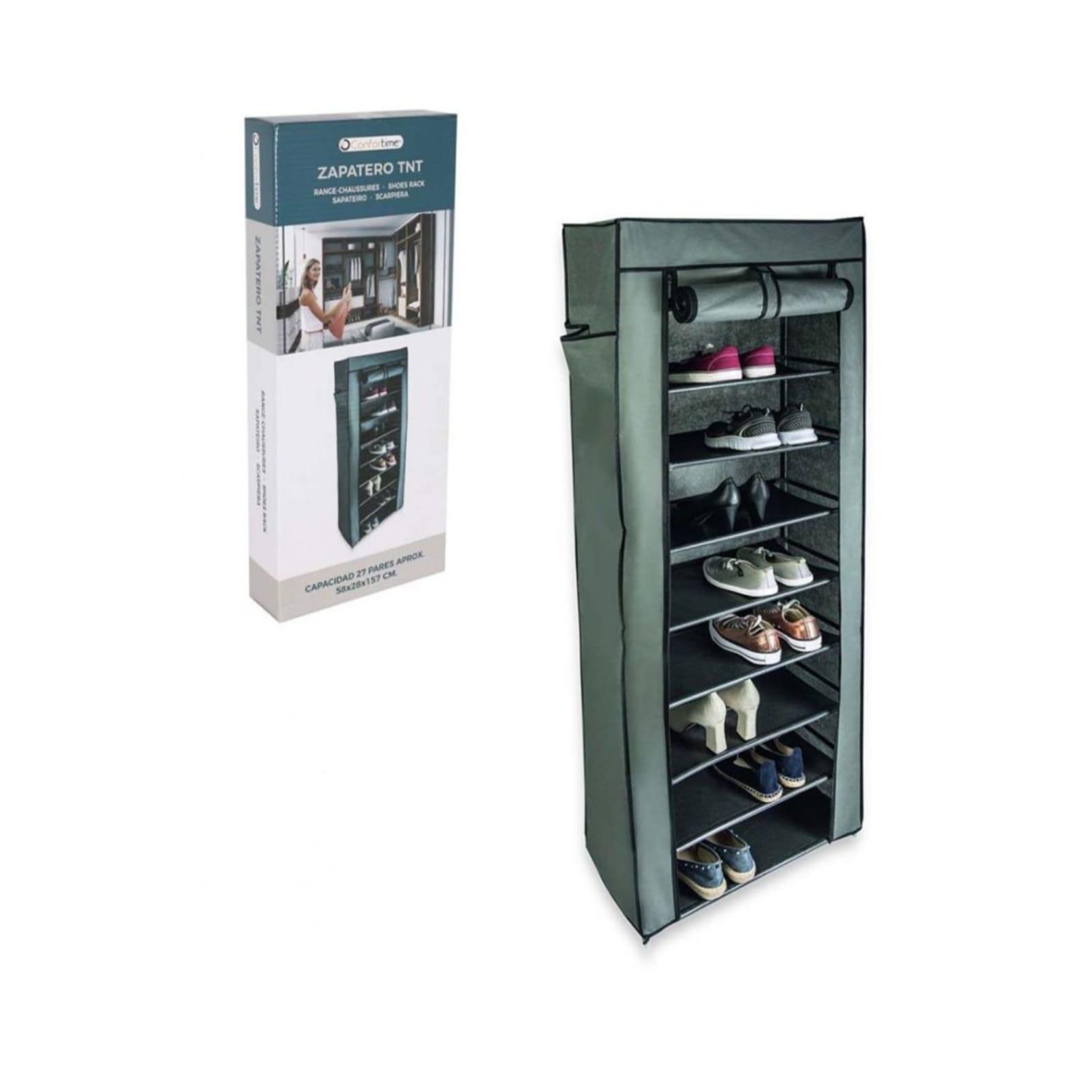 Zapatero de Tela Armario Organizador Almacenamiento de zapatos TNT Confortime 58x28x157 cm Muebles de habitacion Portatil Facil montaje