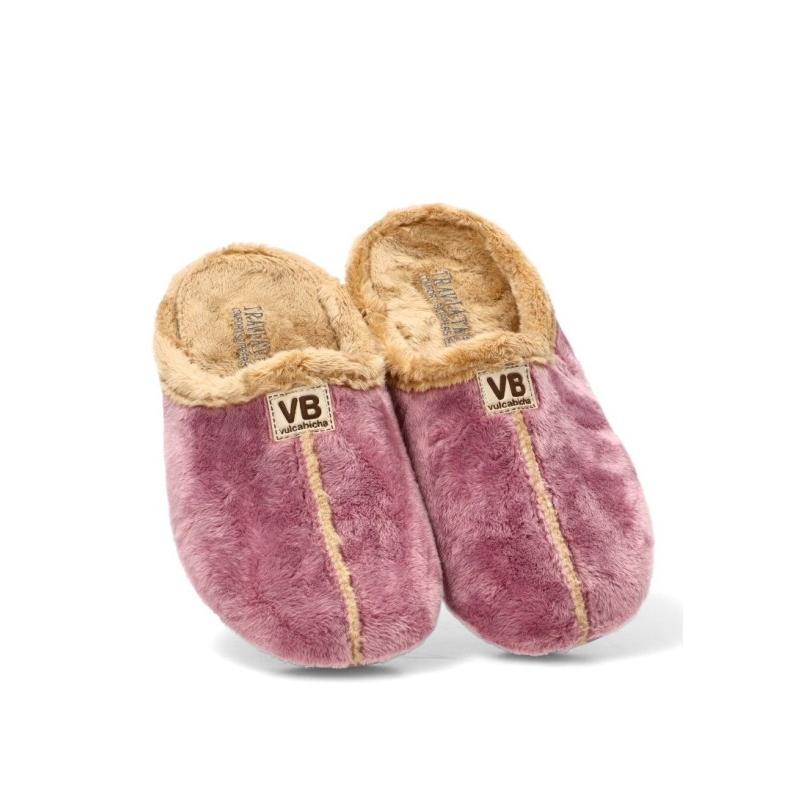 Zapatillas Casa Casa Punta Cerrada Vulca-bicha - Mujer - Suela Plana - Modelo 4311 - Color Malva