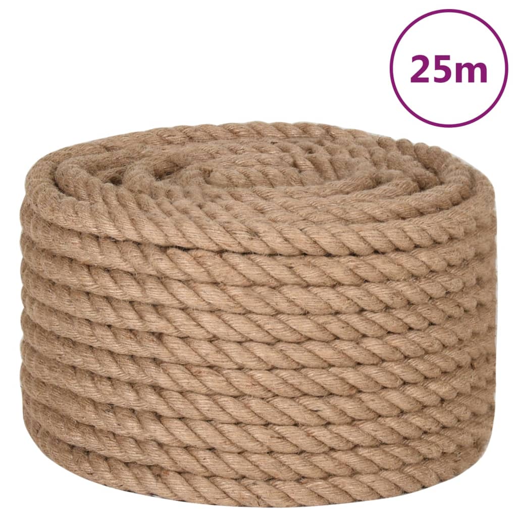 vidaXL Cuerda de yute 25 m de longitud cuerda de cáñamo Diámetro 6 mm, 8 mm, 10 mm y mas