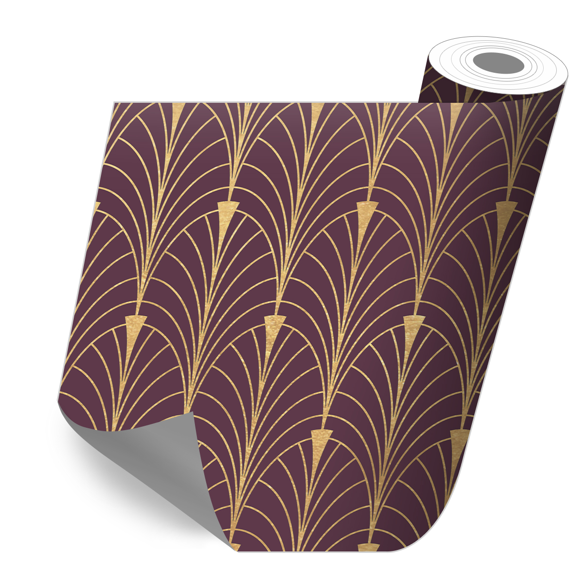 VINILIKO, Rollo sticker Art-decó in purple and gold