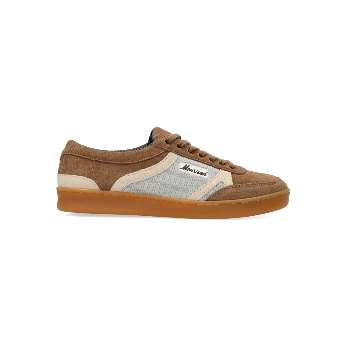 Morrison - Zapatillas deportivas retro Nineties Spinney para hombre, estilo casual con cierre de cordones y estampado lateral cartográfico