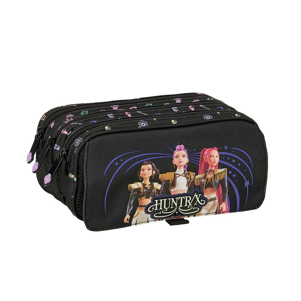 SAFTA | Estuches Escolares K-Pop Demon Hunters Sound, Modelos Rectangular, Redondo, Doble, Triple y Plumier 37 Piezas, Portatodos con Licencia Oficial