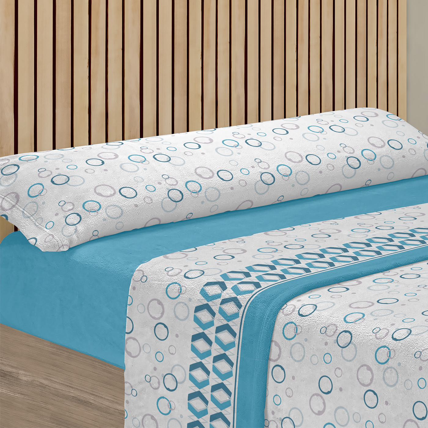 Juego Sábanas Pirineo 3 Piezas Invierno, Sabanas Polar Microfibra Térmica .Incluye 3 Piezas Bajera Ajustable,Encimera y Funda Almohada.