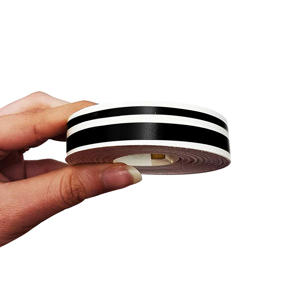 4R Quattroerre.it Trim Stripes Etiqueta Engomada Coche Rayas 2 Hilos, Negro, 11 Mm X 10 Mt
