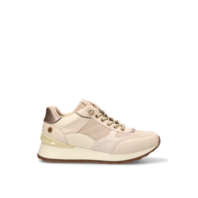 Zapatillas Casual Xti - Mujer - Suela Plana - Modelo 144209 - Color Beige