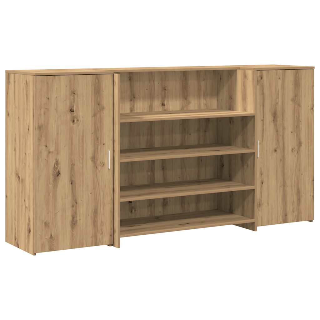 vidaXL Mostrador de recepción  200x50x103,5 cm madera de ingeniería Multicolor